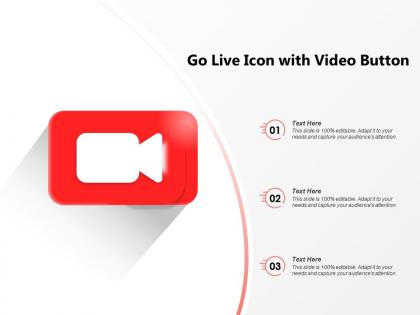 Go live icon with video button