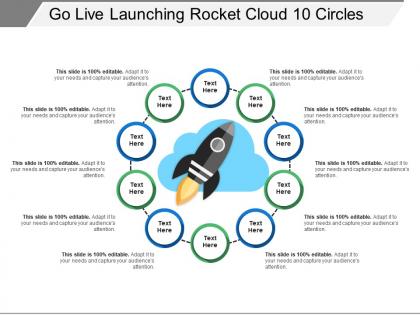 Go live launching rocket cloud 10 circles