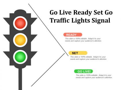 Go live ready set go traffic lights signal