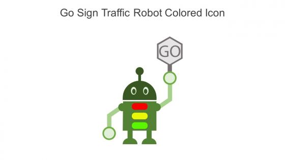 Go Sign Traffic Robot Colored Icon In Powerpoint Pptx Png And Editable Eps Format