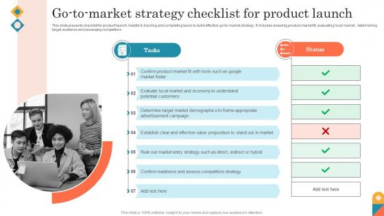 Go To Market Strategy Checklist For Product Launch
