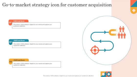 Go To Market Strategy Icon For Customer Acquisition