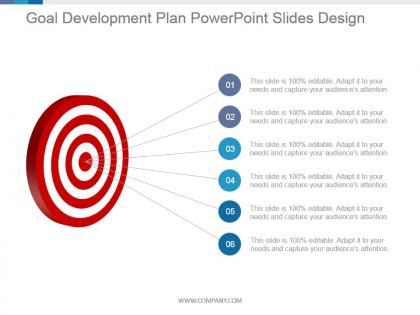 Goal development plan powerpoint slides design