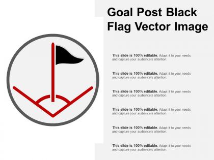Goal post black flag vector image