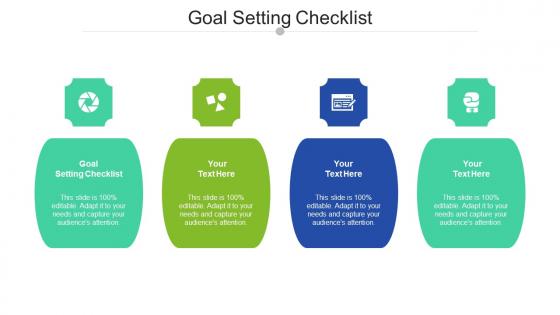 Goal setting checklist ppt powerpoint presentation ideas inspiration cpb
