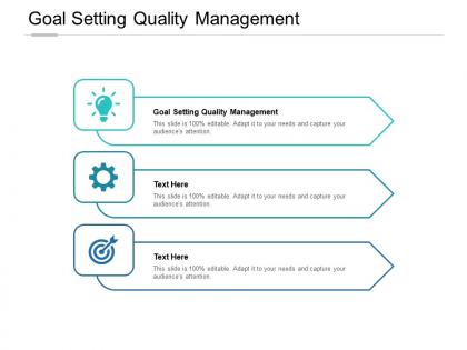 Goal setting quality management ppt powerpoint presentation portrait cpb
