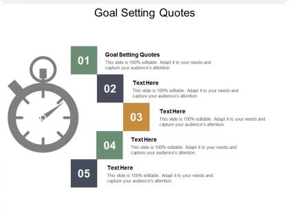 Goal setting quotes ppt powerpoint presentation portfolio topics cpb