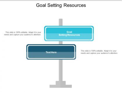 Goal setting resources ppt powerpoint presentation styles format cpb