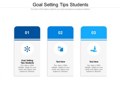 Goal setting tips students ppt powerpoint presentation inspiration background images cpb