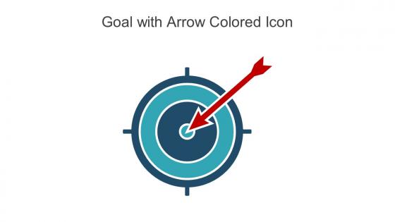 Goal With Arrow Colored Icon In Powerpoint Pptx Png And Editable Eps Format