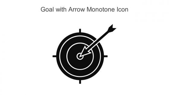 Goal With Arrow Monotone Icon In Powerpoint Pptx Png And Editable Eps Format