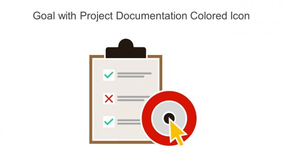 Goal With Project Documentation Colored Icon In Powerpoint Pptx Png And Editable Eps Format