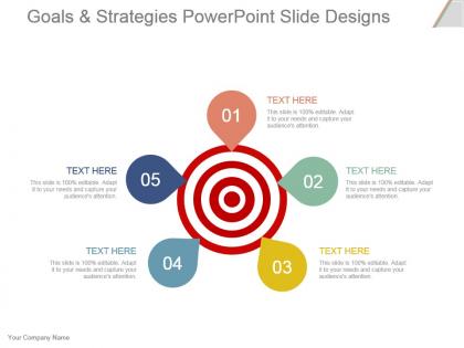 Goals and strategies powerpoint slide designs