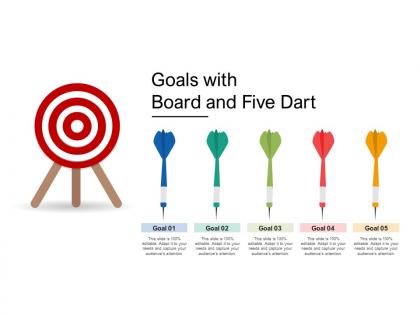 Goals with board and five dart