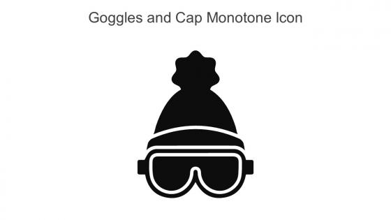 Goggles And Cap Monotone Icon In Powerpoint Pptx Png And Editable Eps Format