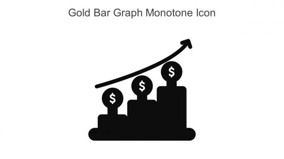 Gold Bar Graph Monotone Icon In Powerpoint Pptx Png And Editable Eps Format