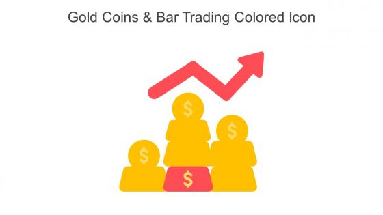 Gold Coins And Bar Trading Colored Icon In Powerpoint Pptx Png And Editable Eps Format
