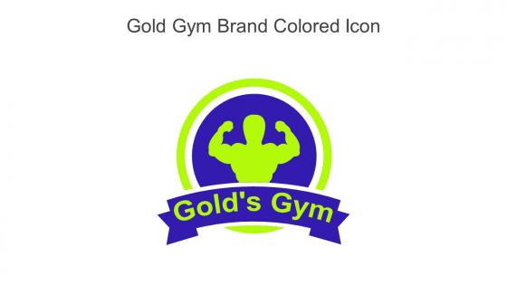 Gold Gym Brand Colored Icon In Powerpoint Pptx Png And Editable Eps Format