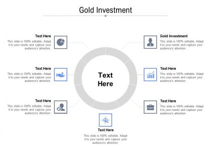 Gold investment ppt powerpoint presentation portfolio templates