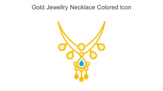 Gold Jewellry Necklace Colored Icon In Powerpoint Pptx Png And Editable Eps Format