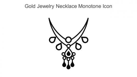 Gold Jewellry Necklace Monotone Icon In Powerpoint Pptx Png And Editable Eps Format