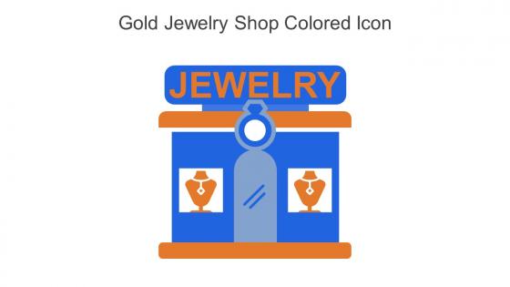 Gold Jewelry Shop Colored Icon In Powerpoint Pptx Png And Editable Eps Format