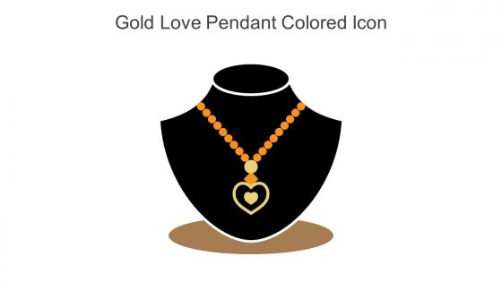 Gold Love Pendant Colored Icon In Powerpoint Pptx Png And Editable Eps Format