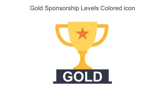 Gold Sponsorship Levels Colored Icon In Powerpoint Pptx Png And Editable Eps Format