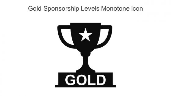 Gold Sponsorship Levels Monotone Icon In Powerpoint Pptx Png And Editable Eps Format