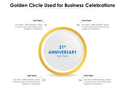 Golden circle used for business celebrations