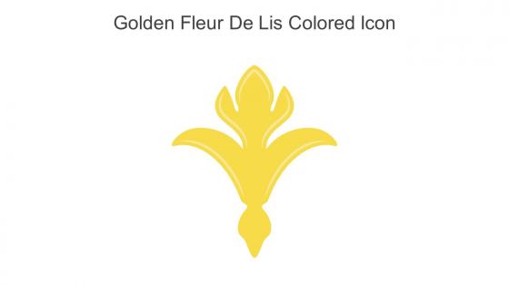 Golden Fleur De Lis Colored Icon In Powerpoint Pptx Png And Editable Eps Format