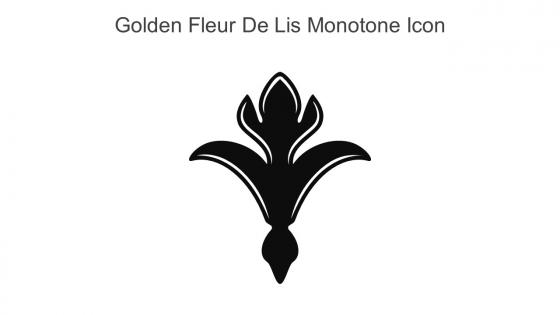 Golden Fleur De Lis Monotone Icon In Powerpoint Pptx Png And Editable Eps Format