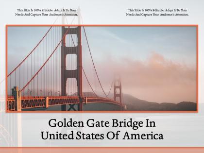 Golden gate bridge in united states of america