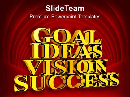 Golden goal ideas vision success powerpoint templates ppt themes and graphics 0213