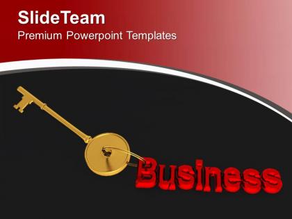 Golden key to business powerpoint templates ppt themes and graphics 0213