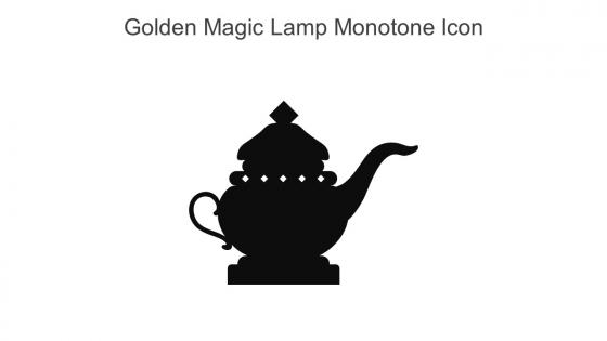 Golden Magic Lamp Monotone Icon In Powerpoint Pptx Png And Editable Eps Format