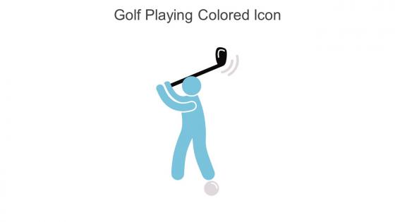 Golf Playing Colored Icon In Powerpoint Pptx Png And Editable Eps Format