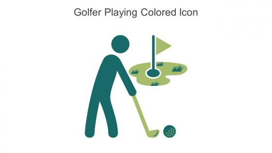 Golfer Playing Colored Icon In Powerpoint Pptx Png And Editable Eps Format