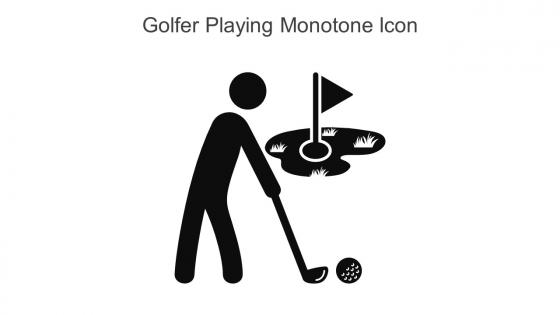 Golfer Playing Monotone Icon In Powerpoint Pptx Png And Editable Eps Format