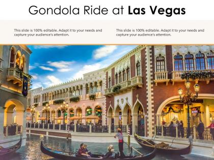 Gondola ride at las vegas