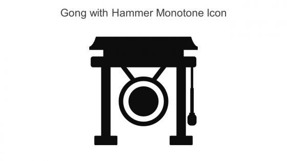 Gong With Hammer Monotone Icon In Powerpoint Pptx Png And Editable Eps Format