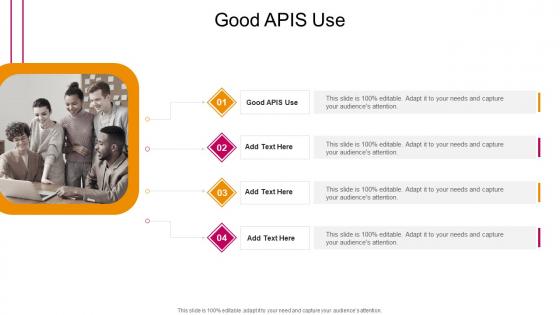 Good Apis Use In Powerpoint And Google Slides Cpb