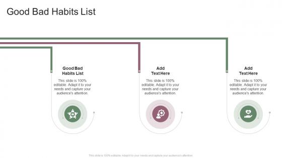 Good Bad Habits List In Powerpoint And Google Slides Cpb