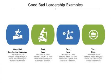 Good bad leadership examples ppt powerpoint presentation show example topics cpb