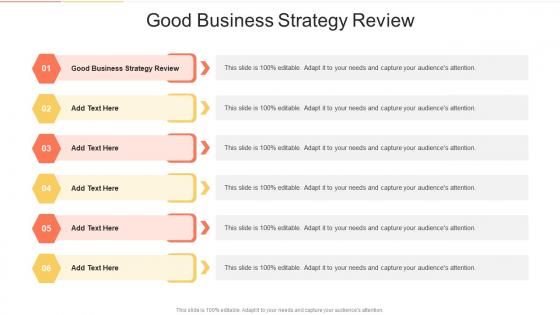 Good Business Strategy Review In Powerpoint And Google Slides Cpb