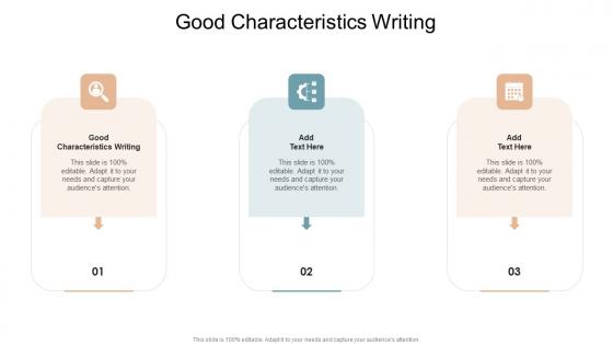 Good Characteristics Writing In Powerpoint And Google Slides Cpb