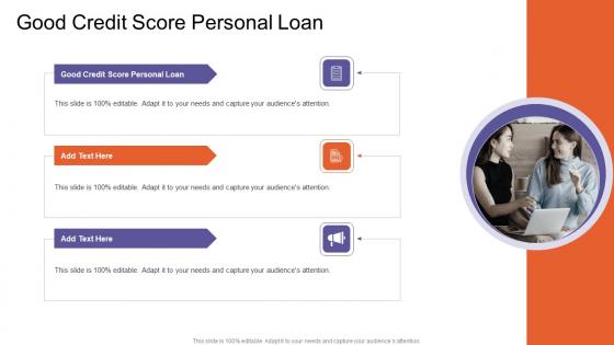 Good Credit Score Personal Loan In Powerpoint And Google Slides Cpb