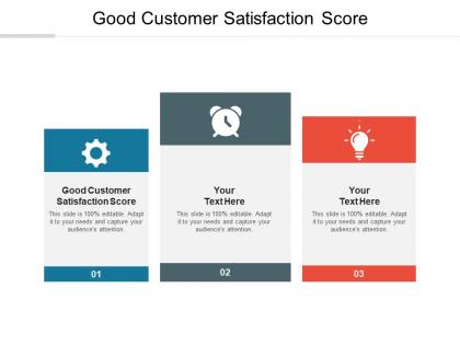 Good customer satisfaction score ppt powerpoint presentation slides summary cpb