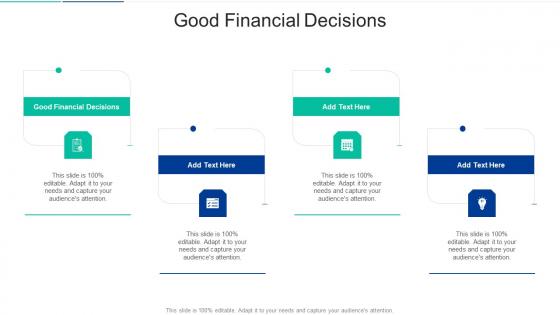 Good Financial Decisions In Powerpoint And Google Slides Cpb