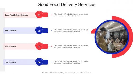 Good Food Delivery Services In Powerpoint And Google Slides Cpb